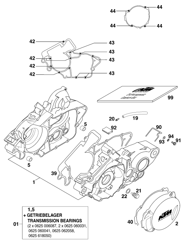 Plano de despiece: CARCASA DEL MOTOR, hoja 1