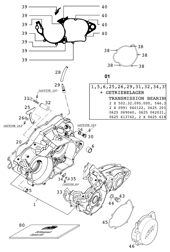 Plano de despiece: CARCASA DEL MOTOR, hoja 1