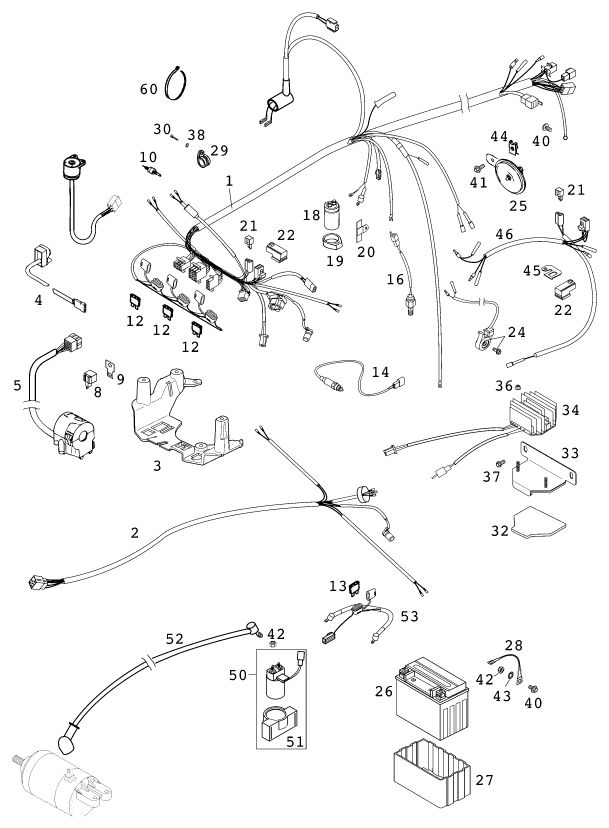 Plano de despiece: GRUPO DE CABLES, hoja 1