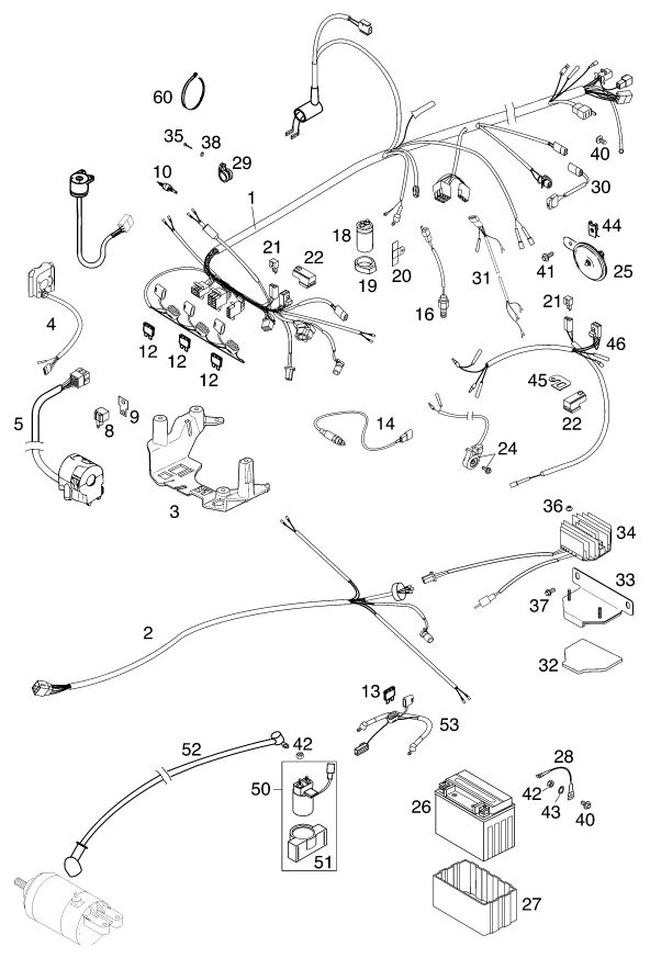 Plano de despiece: GRUPO DE CABLES, hoja 1