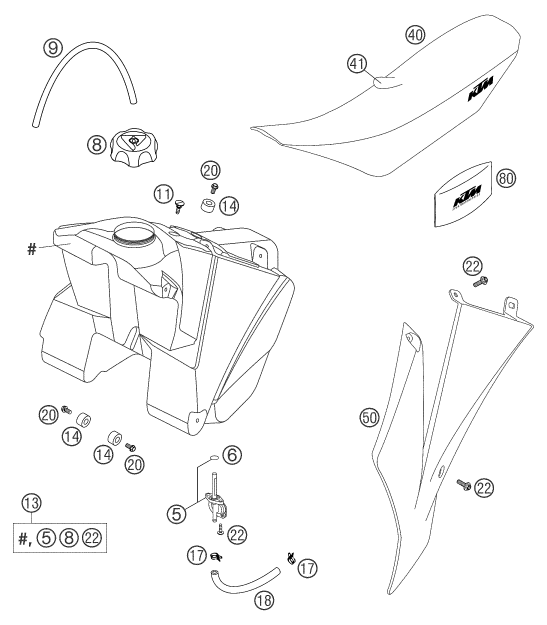Plano de despiece: DEPOSITO, ASIENTO, hoja 1