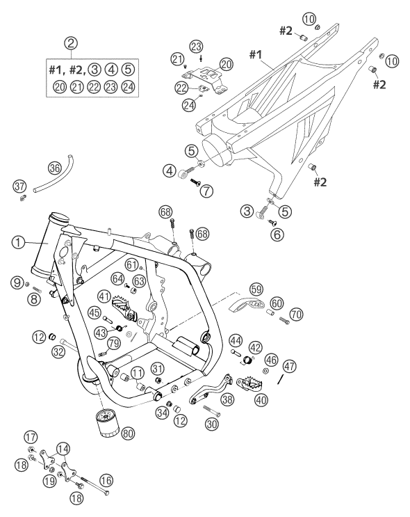 Plano de despiece: CHASIS, hoja 1