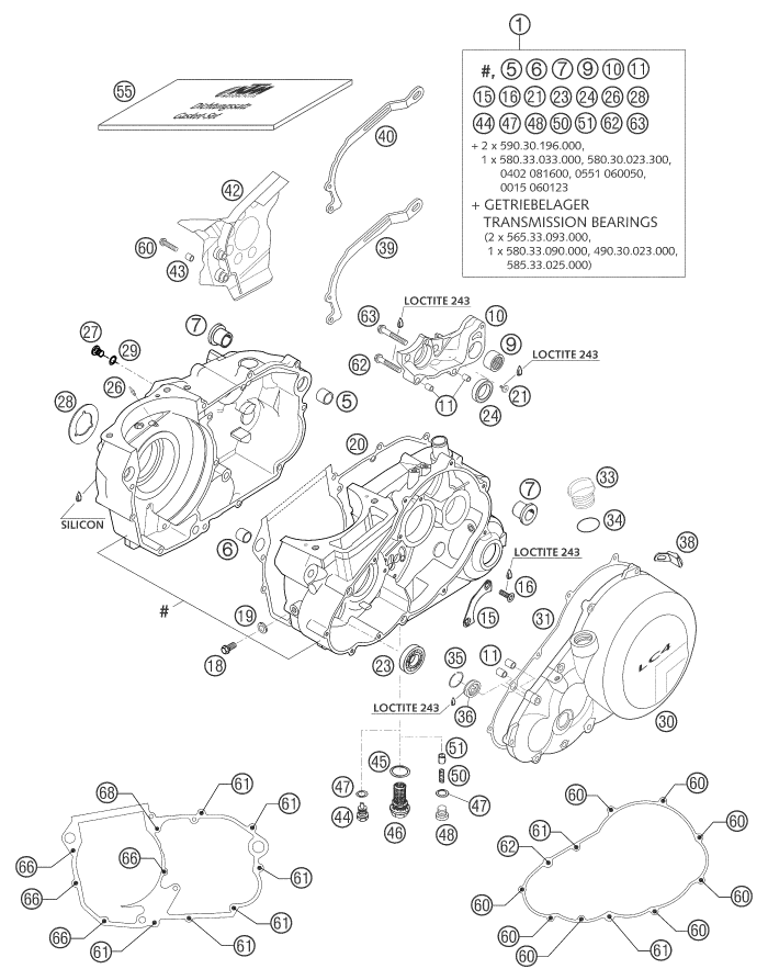 Plano de despiece: CARCASA DEL MOTOR, hoja 1