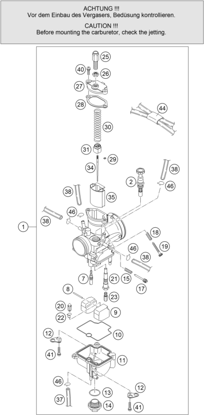 Plano de despiece: CARCASA DEL MOTOR, hoja 1