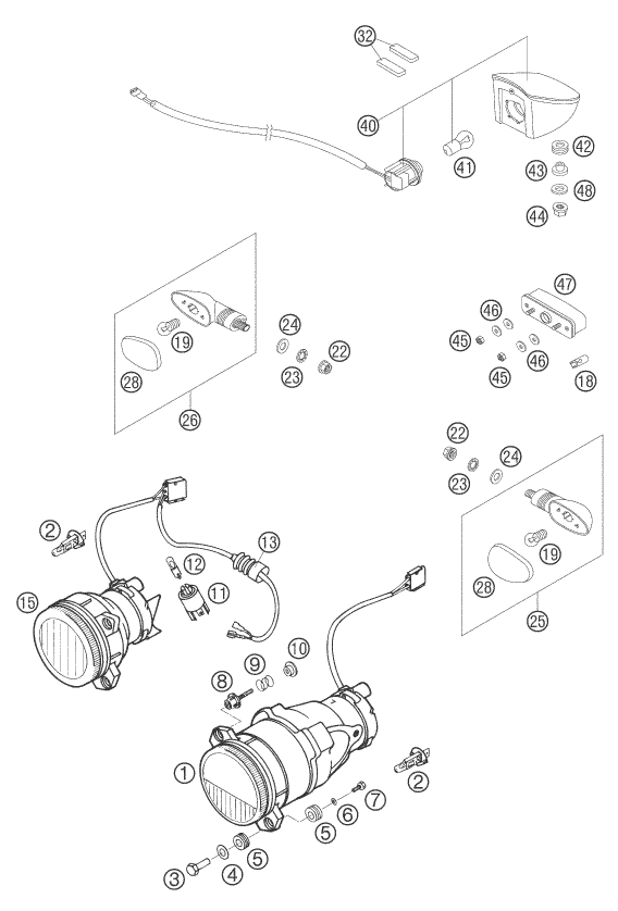 Plano de despiece: SISTEMA DE ILUMINACION, hoja 1