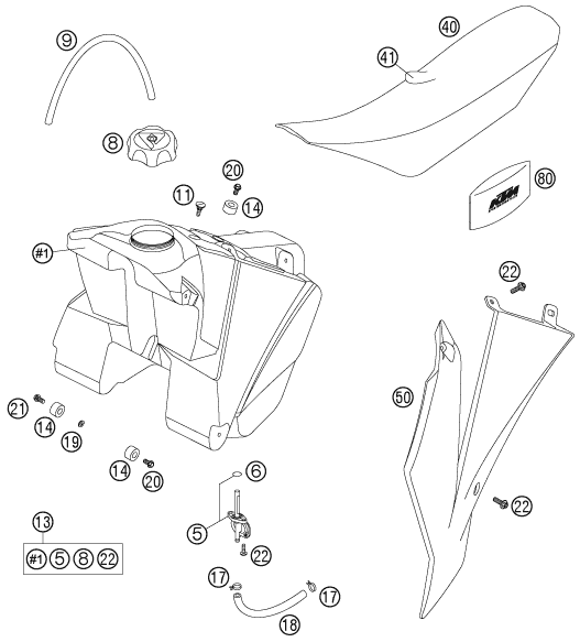 Plano de despiece: DEPOSITO, ASIENTO, hoja 1