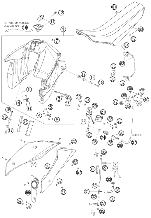 Plano de despiece: DEPOSITO, ASIENTO, hoja 1