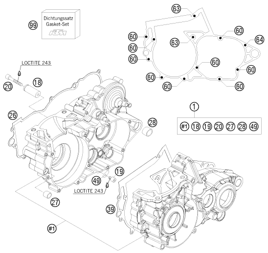 Plano de despiece: CARCASA DEL MOTOR, hoja 1