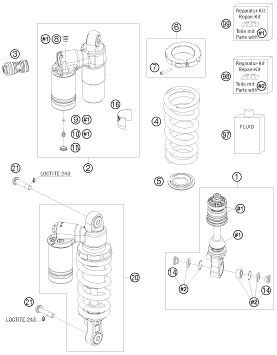 Plano de despiece: AMORTIGUADOR, hoja 1