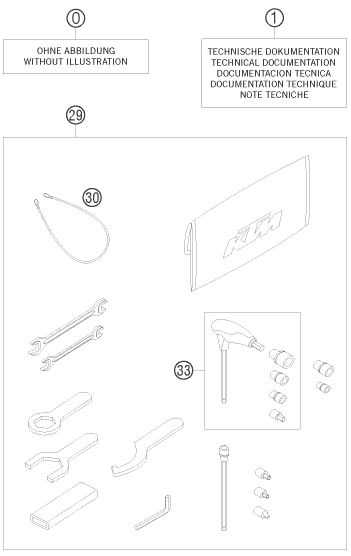 Plano de despiece: KIT DE ACCESORIOS, hoja 1
