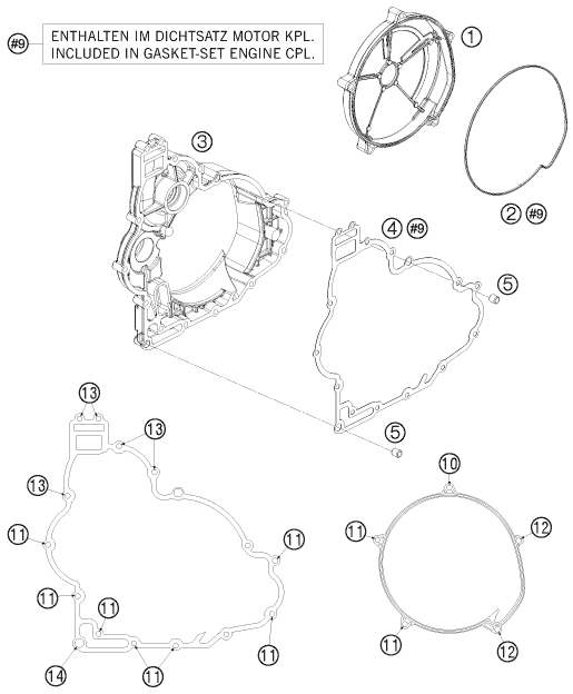 Plano de despiece: TAPA DE EMBRAGUE, hoja 1