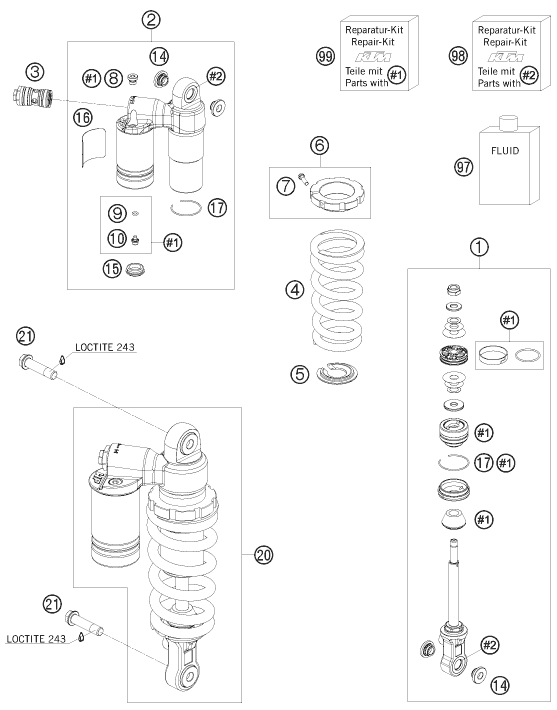 Plano de despiece: AMORTIGUADOR, hoja 1