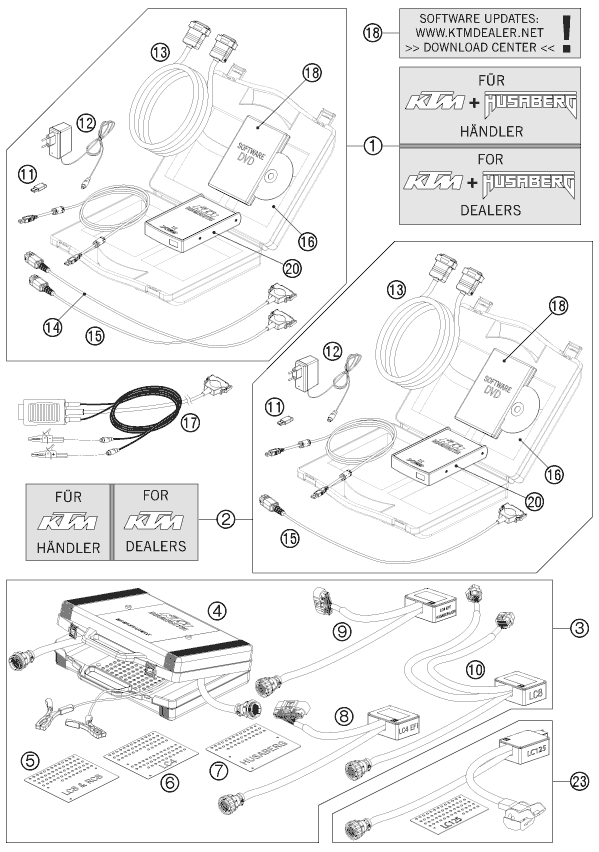 Plano de despiece: HERRAMIENTAS DE DIAGNOSTICO, hoja 1