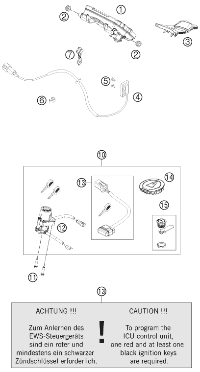 Plano de despiece: INSTRUMENTOS / CIERRE, hoja 1