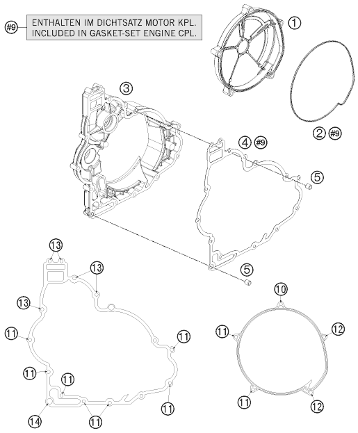 Plano de despiece: TAPA DE EMBRAGUE, hoja 1