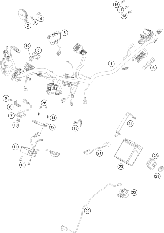 Plano de despiece: GRUPO DE CABLES, hoja 1