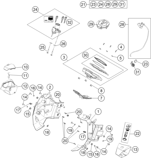 Plano de despiece: INSTRUMENTOS / CIERRE, hoja 1