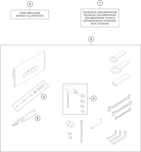 Plano de despiece: KIT DE ACCESORIOS, hoja 1