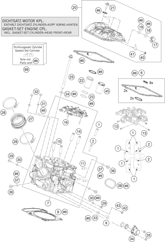 Plano de despiece: CULATA TRASERA, hoja 1