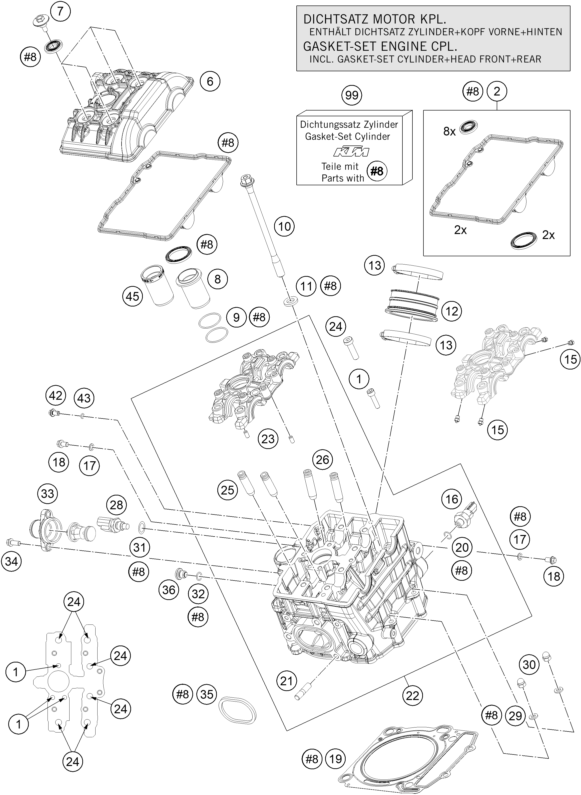 Plano de despiece: CULATA DELANTERA, hoja 1