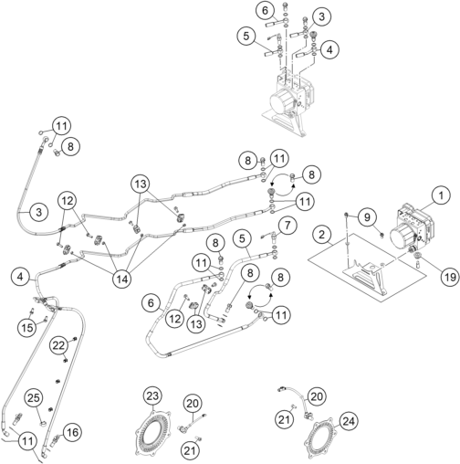 Plano de despiece: SISTEMA ABS, hoja 1