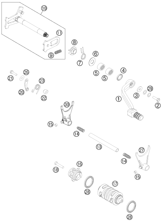 Plano de despiece: CONMUTADOR, hoja 1