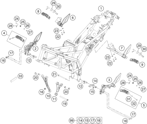 Plano de despiece: CHASIS, hoja 1