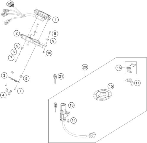 Plano de despiece: INSTRUMENTOS / CIERRE, hoja 1