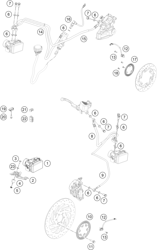 Plano de despiece: SISTEMA ABS, hoja 1