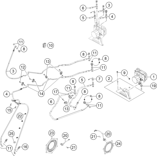 Plano de despiece: SISTEMA ABS, hoja 1