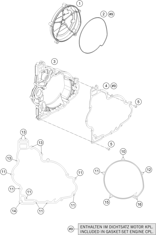 Plano de despiece: TAPA DE EMBRAGUE, hoja 1