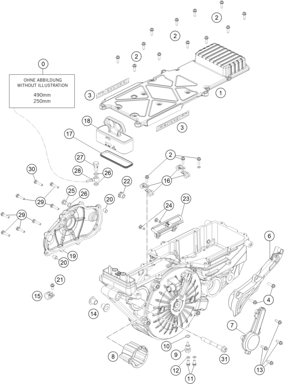 Plano de despiece: CARCASA DEL MOTOR, hoja 1