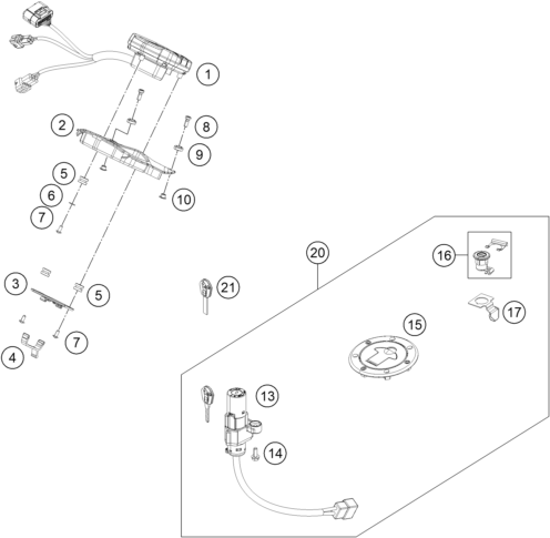 Plano de despiece: INSTRUMENTOS / CIERRE, hoja 1