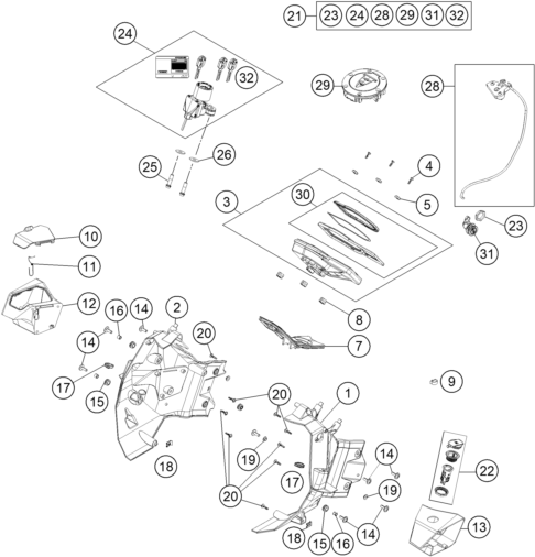 Plano de despiece: INSTRUMENTOS / CIERRE, hoja 1