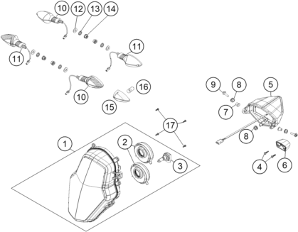Plano de despiece: SISTEMA DE ILUMINACION, hoja 1