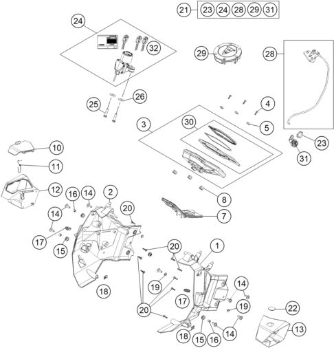Plano de despiece: INSTRUMENTOS / CIERRE, hoja 1