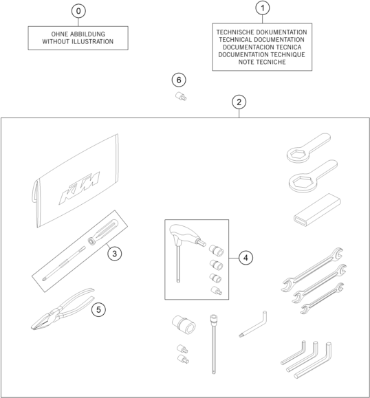 Plano de despiece: KIT DE ACCESORIOS, hoja 1