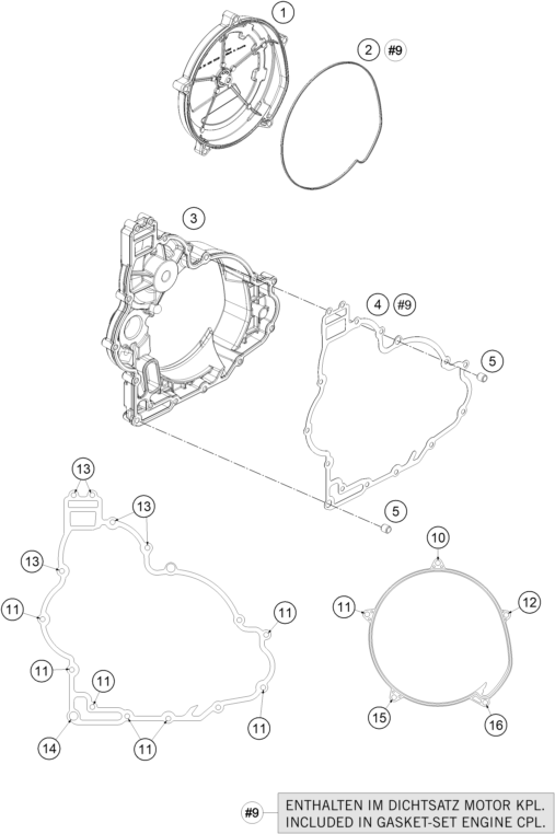 Plano de despiece: TAPA DE EMBRAGUE, hoja 1