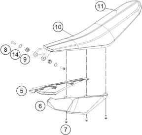 Plano de despiece: DEPOSITO, ASIENTO, hoja 1