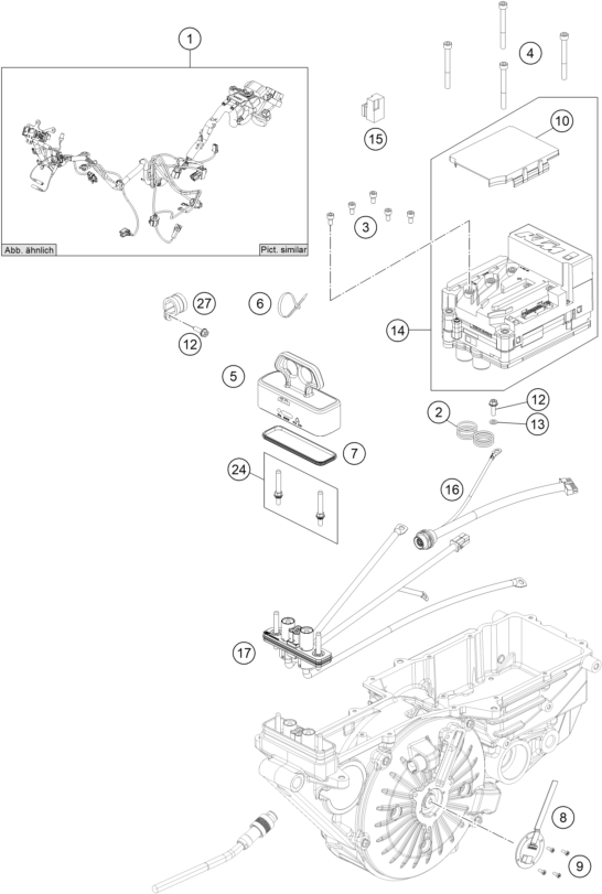 Plano de despiece: GRUPO DE CABLES, hoja 1
