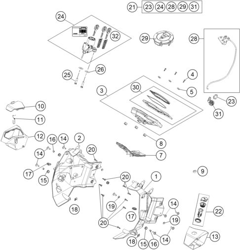Plano de despiece: INSTRUMENTOS / CIERRE, hoja 1
