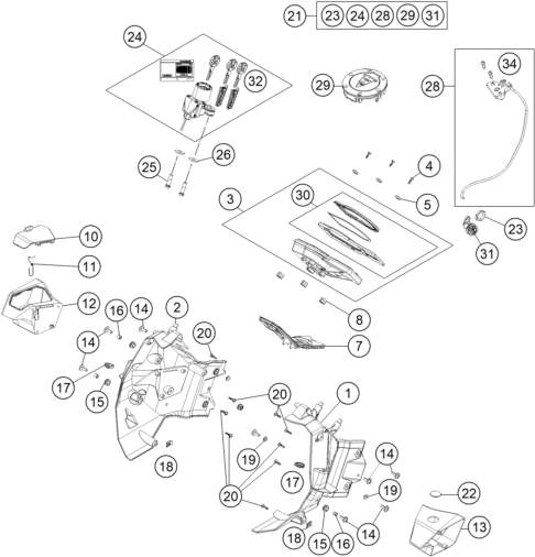 Plano de despiece: INSTRUMENTOS / CIERRE, hoja 1