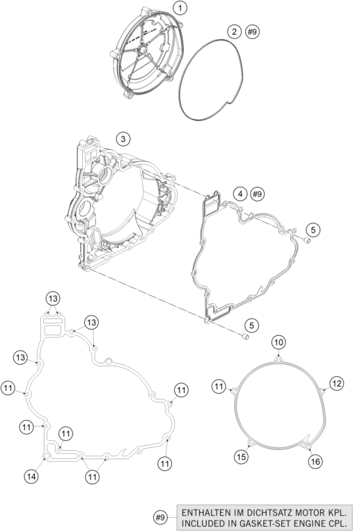 Plano de despiece: TAPA DE EMBRAGUE, hoja 1