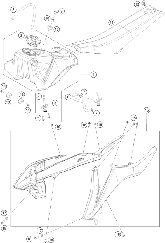 Plano de despiece: DEPOSITO, ASIENTO, hoja 1