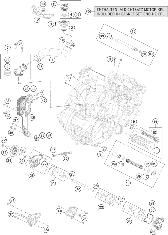 Plano de despiece: SISTEMA DE LUBRICACION, hoja 1