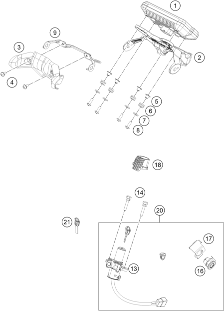 Plano de despiece: INSTRUMENTOS / CIERRE, hoja 1