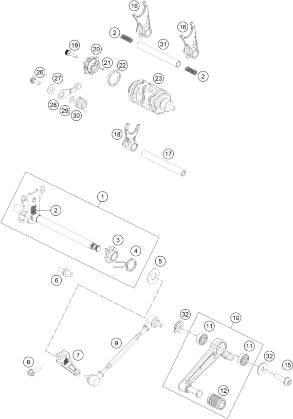 Plano de despiece: CONMUTADOR, hoja 1
