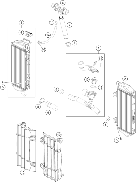 Plano de despiece: SISTEMA DE REFRIGERACION, hoja 1
